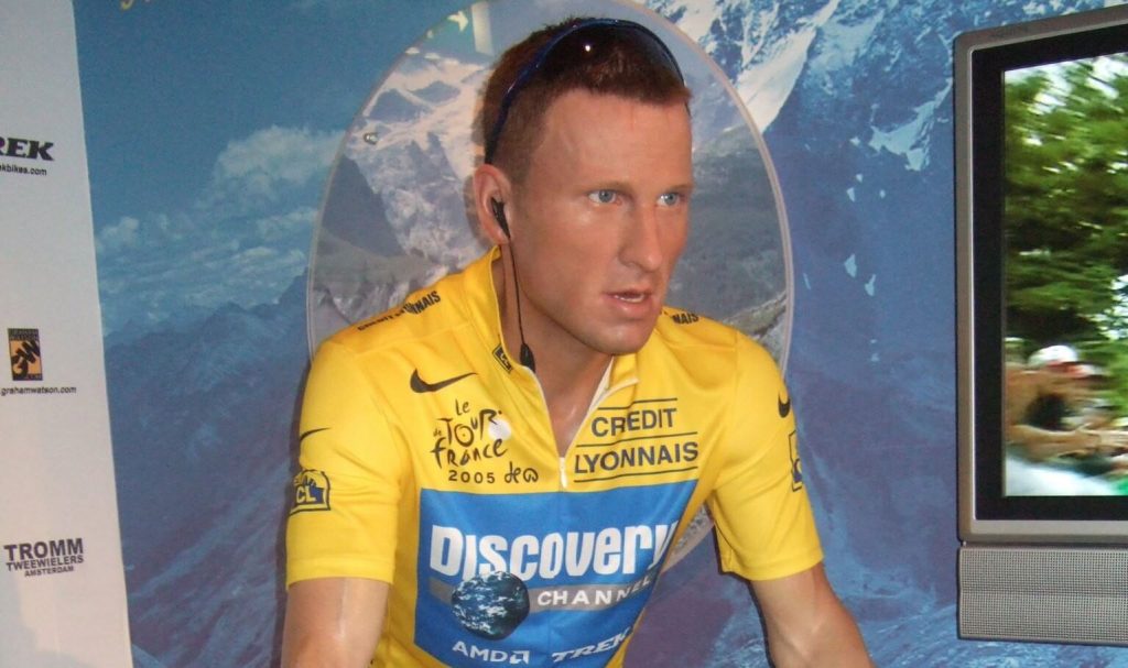 Image of Lance Armstrong, a professional cyclist.